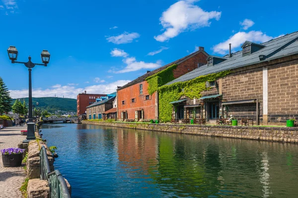Kanal Der Hafenstadt Otaru Auf Hokkaido Japan Übersetzung Otaru Warehouse — Stockfoto