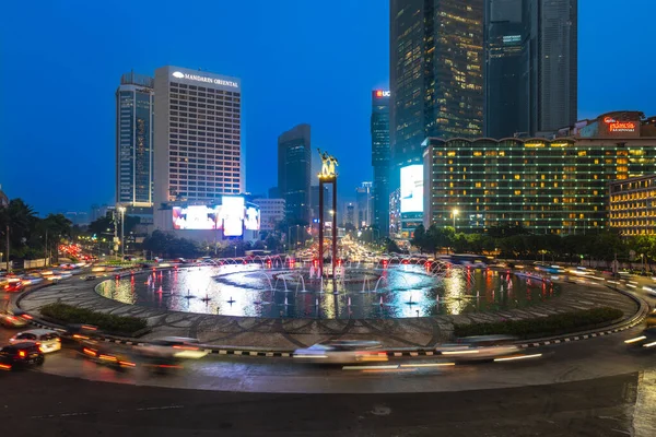 July 2023 Selamat Datang Monument Located Hotel Indonesia Roundabout Central — Stock Photo, Image