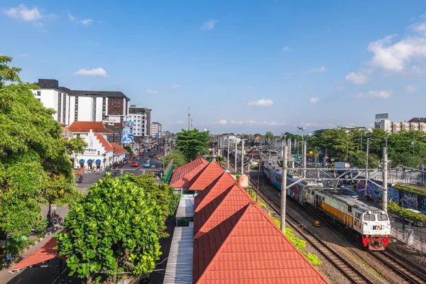 Juli 2023 Yogyakarta Järnvägsstation Aka Tugu Station Järnvägsstation Belägen Centrum — Stockfoto