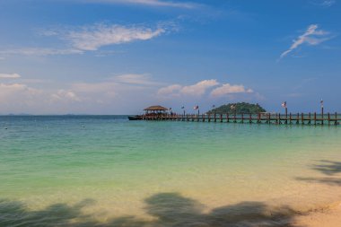 Manukan adasından Jetty, Tunku Abdul Rahman Ulusal Parkı Sabah, Malezya