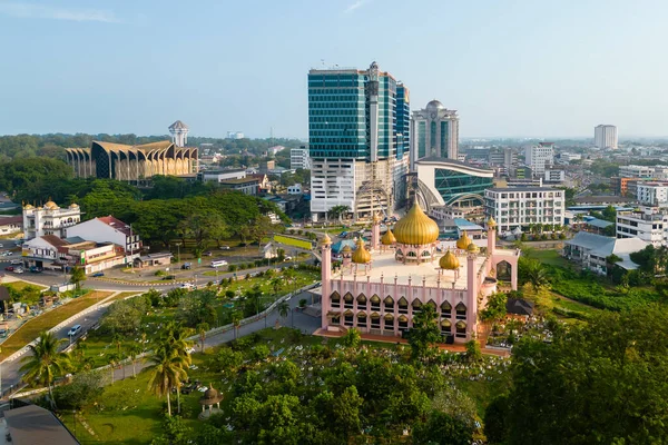 Aerial View Bandaraya Kuching Mosque Kuching Sarawak East Malaysia — Stock Photo, Image