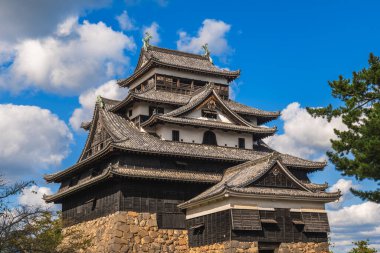 Matsue Şatosu 'nun ana kalesi Japonya, Shimane' de.