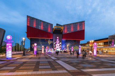 7 Ekim 2023: Osaka Akvaryumu Kaiyukan, Japonya 'nın Osaka Körfezi yakınlarındaki Minato bölgesinde bulunan bir akvaryum. Mayıs 1990 'da ilk açıldığında dünyanın en büyük akvaryumuydu..