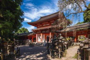 Kasuga Taisha, Nara, Kansai, Japonya 'da bin fenerli bir tapınak.