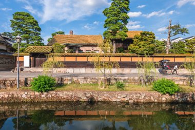 Okayama, Chugoku, Japonya 'daki Kurashiki Bikan Tarihi Bölgesi