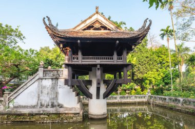 Hanoi, Vietnam 'da Dien Huu Pagoda olarak bilinen bir Pillar Pagoda.