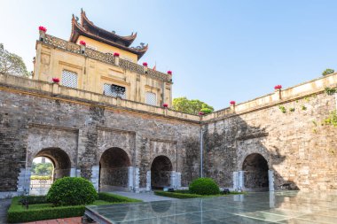 Hanoi, Vietnam 'ın merkezinde bulunan Thang Long İmparatorluk Kalesi..