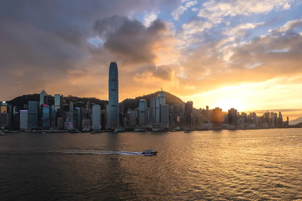 中国香港的维多利亚港和香港岛的风景 — 图库照片