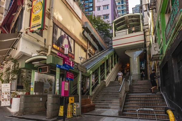Prosince 2023 Central Mid Levels Eskalátor Chodník Systém Nachází Hong — Stock fotografie