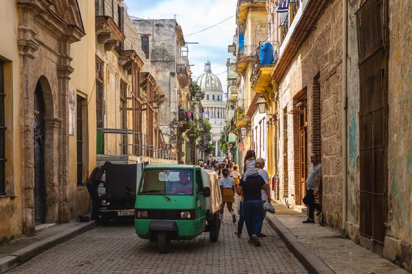 Octubre 2019 Escena Callejera Del Viejo Havana Cuba Habana Vieja — Foto de Stock