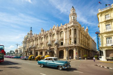 28 Ekim 2019: Gran Teatro de La Habana, Havana büyük tiyatrosu, mimar Paul Belau tarafından tasarlanan ve Küba 'nın Havana kentinde bulunan bir tiyatro..
