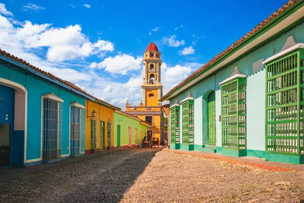 Vue Sur Rue Avec Iglesia Convento San Francisco Trinidad Cuba — Photo