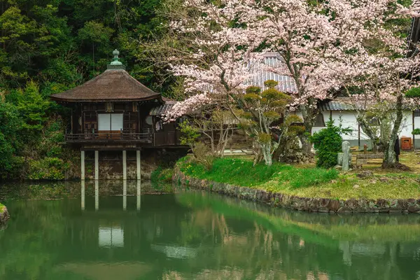 Ιαπωνικός Κήπος Του Ναού Negoro Στην Πόλη Iwade Του Wakayama Εικόνα Αρχείου