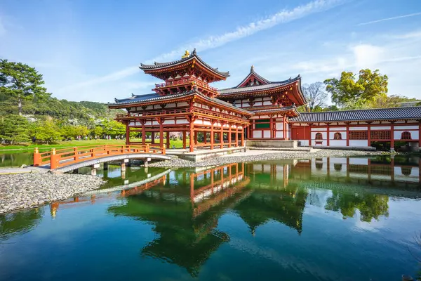 Phoenix Hall Jodo Shiki Garden Byodoin Στο Κιότο Ιαπωνία Royalty Free Εικόνες Αρχείου