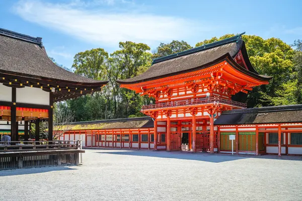 Храм Симогамо Иначе Камо Миоя Дзиндзя Расположен Районе Симогамо Киото Лицензионные Стоковые Фото