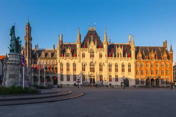 stock image General view of Provinciaal Hof, Provincial Court, on the Markt of Bruges, Belgium