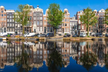 Leidsegracht Manzarası, Amsterdam, Hollanda, Hollanda 'da bulunan bir kanal