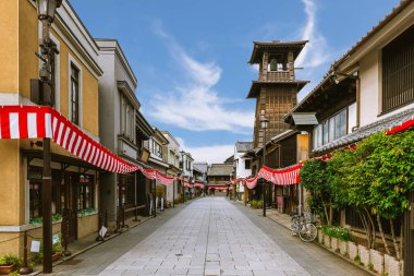 Saitama Bölgesi, Japonya 'da Kawagoe şehrinde bir çan kulesi.