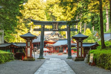 Karakane Torii of Futarasan shrine at Nikko city, Tochigi Prefecture, Japan. Translation: 