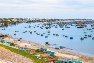 Vietnam, Phat Thiet 'deki Mui Ne Balıkçılık Köyü' nün manzarası