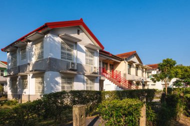 Street view of Zhongxing New Village in Nantou County, Taiwan clipart