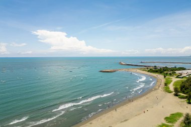 Tainan City, Tayvan 'da bulunan San Kunshen olarak bilinen Yuguang Adası' nın havadan görünüşü