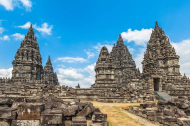 Prambanan, Endonezya 'nın güneyindeki Yogyakarta' da bir Hindu tapınağı.,