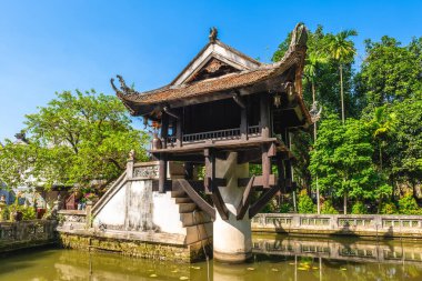 Hanoi, Vietnam 'da Dien Huu Pagoda olarak bilinen bir Pillar Pagoda.