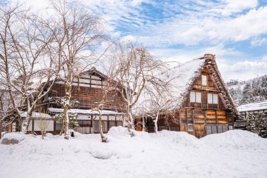 Japonya 'nın Gifu kentindeki Shirakawa köyünün manzarası