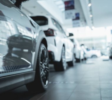 PHUKET, THAILAND - AUGUST 09, 2022: Cars in showroom of dealership BMW.