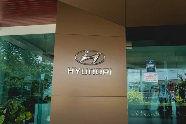 Phuket Thailand August 2022 Cars Logo Hyundai Showroom Dealership — Fotografia de Stock
