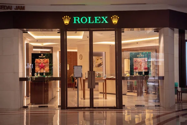 Kuala Lumpur Malaysia Декабря 2022 Вывеска Логотипа Розничного Магазина Rolex — стоковое фото