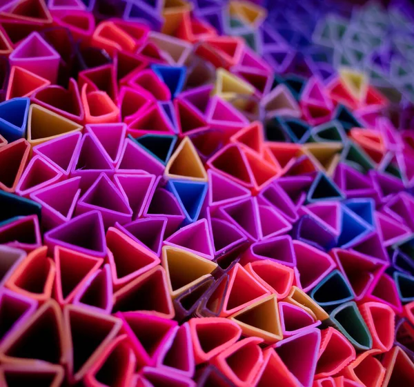Фон Красочной Абстрактной Текстуры Пластиковыми Треугольниками — стоковое фото