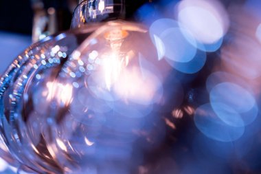 decorative lamps background at the showroom of a large store