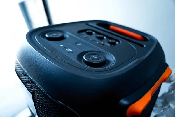 Rear View Speaker Amplifier Equalizer Music Studio —  Fotos de Stock