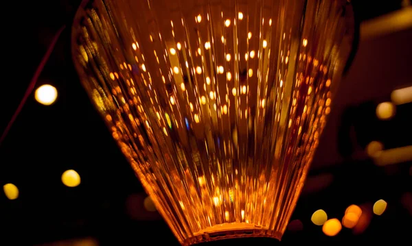 Dekorativa Lampor Bakgrund Showroom Stor Butik — Stockfoto
