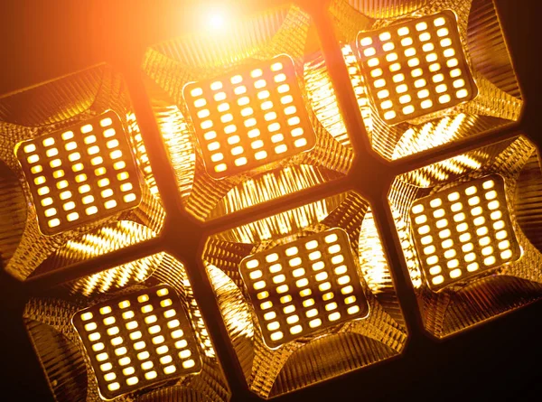 stock image Solar-powered street lamp at the showroom of a large store.