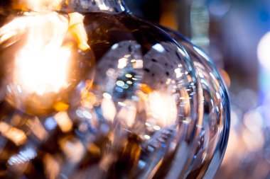 decorative lamps background at the showroom of a large store