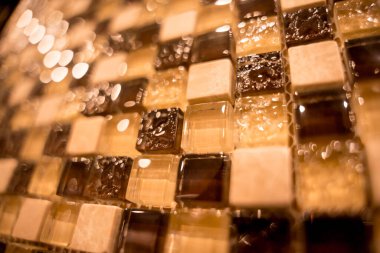 Background of colorful samples of a ceramic tile.