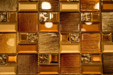 Background of colorful samples of a ceramic tile.