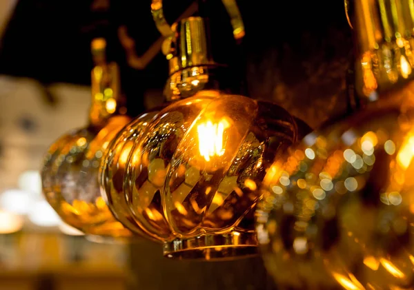 Decorative Lamps Background Showroom Large Store — Stockfoto
