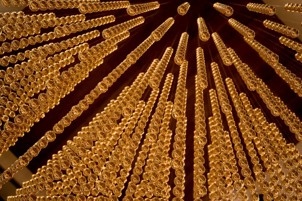 Lâmpadas Lâmpada Elétricas Brilhantes Uma Fileira Lâmpadas — Fotografia de Stock