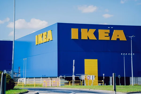 Врослав Польша Апреля 2023 Года Ikea Store Wroclaw Магазин Домашней — стоковое фото