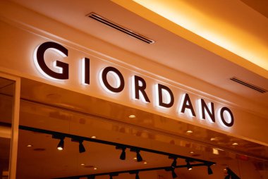 KUALA LUMPUR, MALAYSIA - Aralık 04, 2022: Giordano marka perakende satış mağazası logosu.