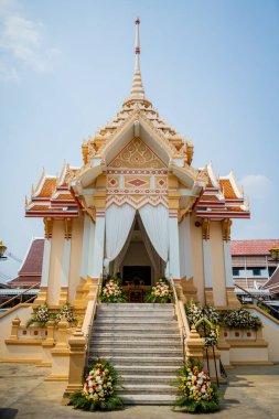 BANGKOK, THAILAND - 07 Ağustos 2023: Bangkok Tayland 'daki Budist Tapınağı.