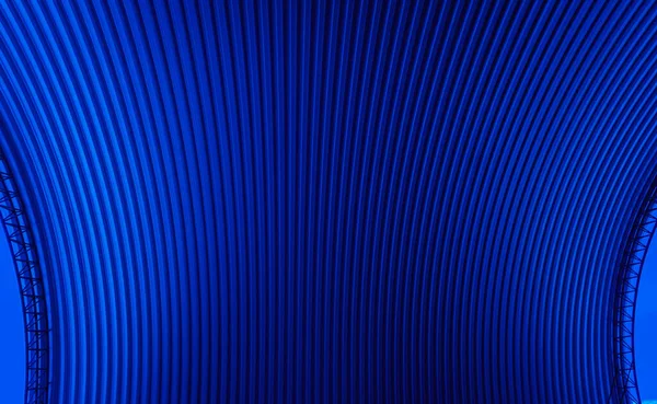 Fond Abstrait Arc Métal Spirale Sur Ciel Bleu — Photo