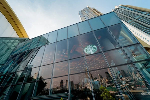Bangkok Thailand August 2023 Exterior View Starbucks Iconsiam — Stock Photo, Image
