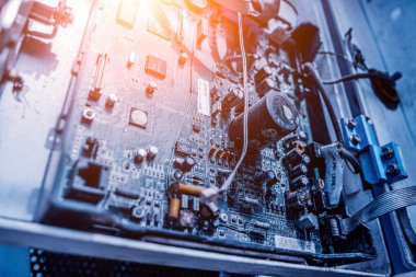 Çok eski bir el telefonunun eski anahtar paneli.