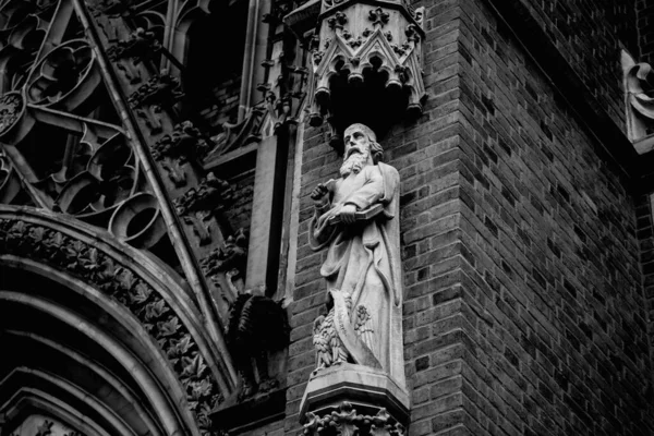 Detalle Arquitectónico Antigua Catedral Gótica Europa — Foto de Stock