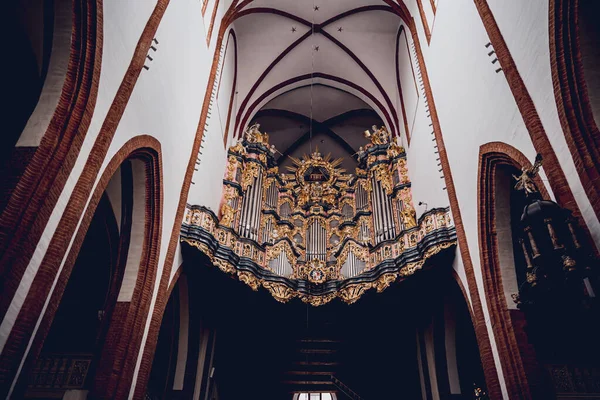 Organ Main Nave Old European Catholic Church — Stock Photo, Image